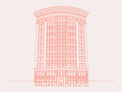Terra Cotta Building architecture illustration lineart terra cotta