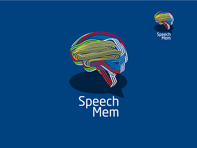 SpeechMem abstract brain colorful curved logomark memory speech speechmem twisted