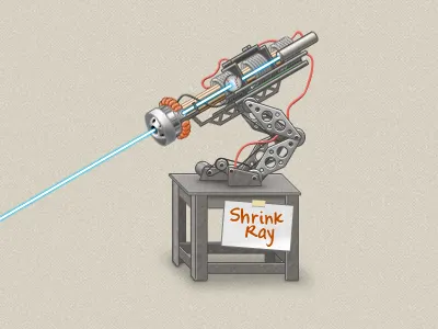 Honey, I... gun illustration laser ray