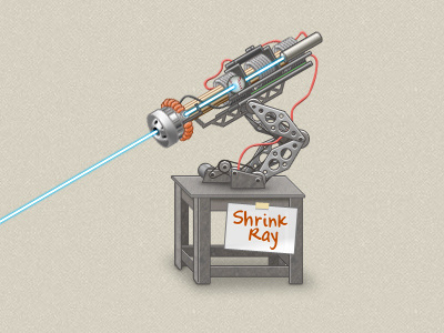 Honey, I... gun illustration laser ray