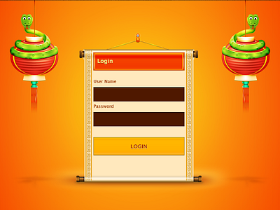 Chinese New Year (Year of Snake) afandi apps bright chinese form illustration ivan login newyear orange red snake web yellow