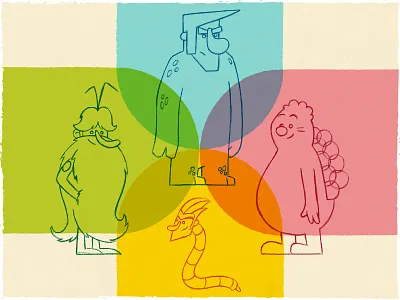 Once Upon a Time... Life biology blood body brain cell human il était une fois... la vie illustration life sketch virus