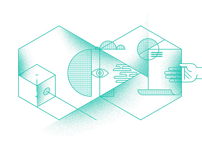 Sea of ideas ble illusions illustration isometric