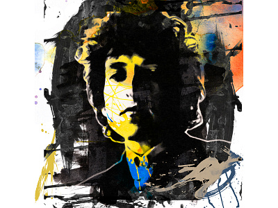 bob dylan art digital drawing illustration illustrator movies music painting pastels portrait poster print quote retro wallpaper