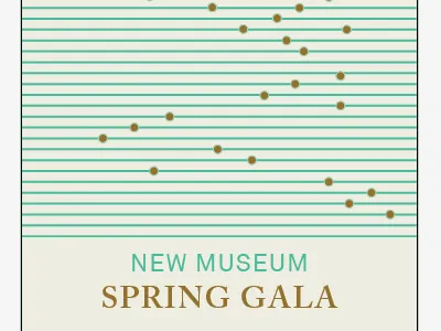 Spring Gala invite round two dots gala music new museum staff