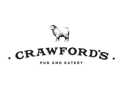 Crawford's Pub & Eatery Identity bar branding drink fervor creative food identity logo pub restaurant sheep