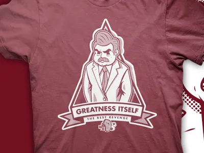 Ron Swanson/ DBH bacon illustration parks recreations ron swanson steak swanson