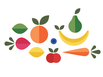 fruit by the foot banana blueberry carrot fruit icon lemon lime orange pear radish tomato vector vegetable