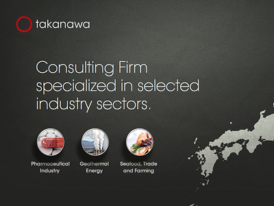 Takanawa landing page energy geothermal industry japan landing page pharmaceutical seafood shadows simple texture tokyo trade