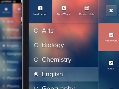 Add screen ... education form homework iphone management minimal mobile picker school simple subject