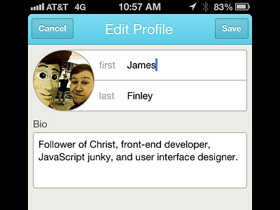 Prayrbox Edit Profile form iphone mobile prayer prayrbox social