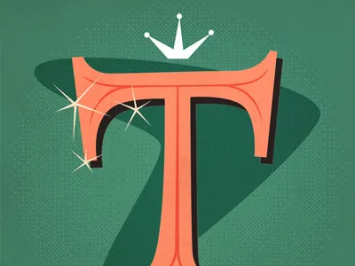 Fifties T fifties illustration lettering t type