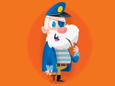 Sea Captain character digital illustration illustrator pirate rebound
