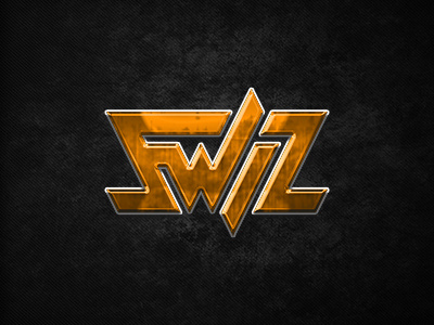 Fwiz black dark gaming geometric grunge logo metal orange steel typography