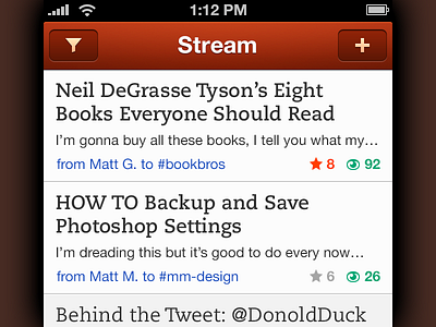 Sharing Articles eyes ios iphone sharing stars stream