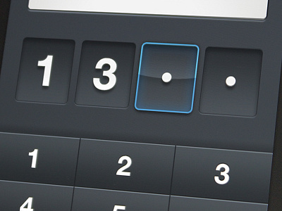 Passcode Entry dark digit field ios iphone keyboard number ui