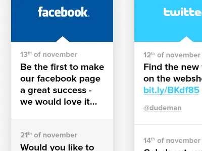 Social Widgets facebook social twitter widgets
