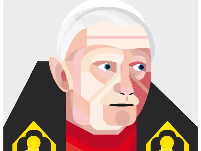 Benedict XVI benedetto benedict crockhaus illustration matteo papa pontefice pontifex pope riva rome sedicesimo vatican vaticano vector xvi