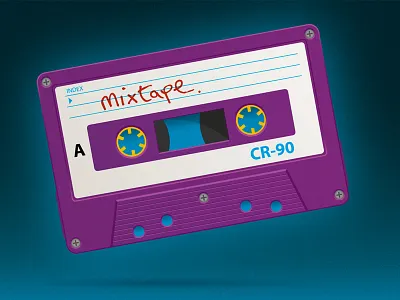 Mixtape Casette adobe illustrator illustration retro