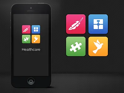 Healthcare. Splashscreen app interface iphone mobile splash ui
