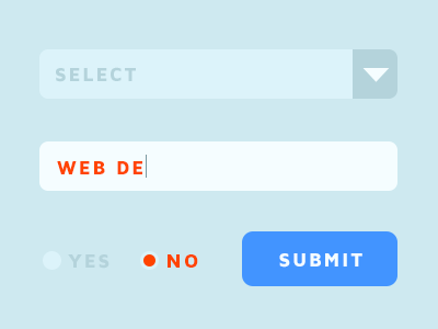 Spritzr Forms button dropdown flat forms radio button ui