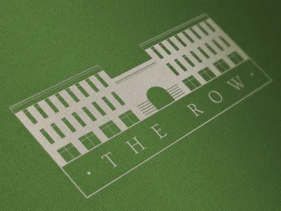 The Row green identity logo street texture the row