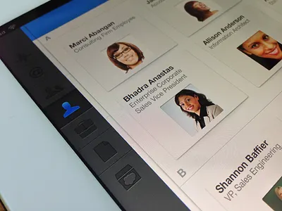 People app dark device enterprise grid ios ipad light people salesforce tablet ui ux