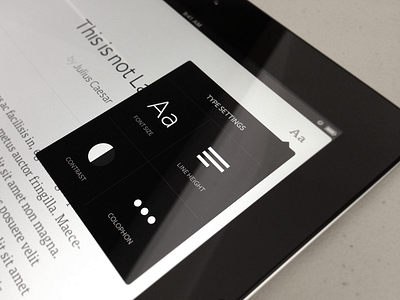 Type Settings awesomeness dark flat design fonts freight sans gotham ios ipad ipad app minimal minimalism tisa pro tooltip type settings
