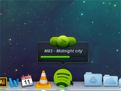 Spotify - Mouse over concept concept osx spotify