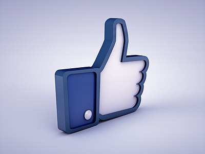 Facebook like 3d c4d cinema facebook like
