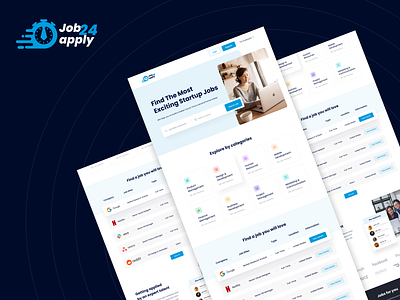 Job24Apply – Redefining Your Job Hunt! appdesign branding creativedesign design dribbleshots figma illustration logodesign minimaldesign moderndesign prototype ui ux uxdesign wireframes