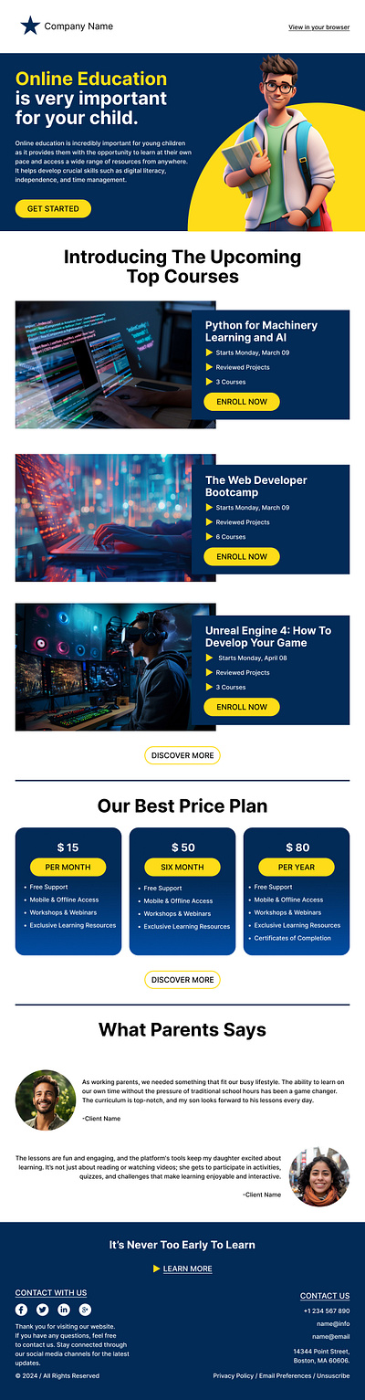 EDUCATIONAL EMAIL TEMPLATE email template design