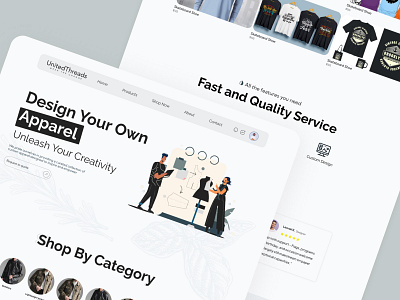 E-Commerce Website Design https://theunitedthreads.com/ brand e commerce website figma multivendor website uiux web web design website design