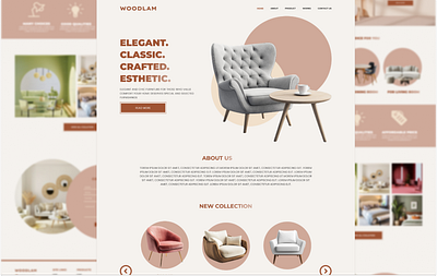 Woodlam figma furniture website logo ui website website design