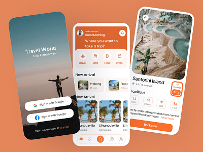 Traval Booking App booking app clean travel app travel app travel booking app