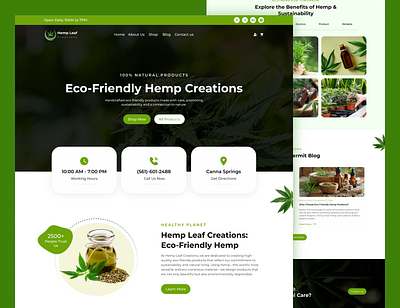 Hemp Leaf Creations - Cannabis Landing Page cannabis brand identity cannabis branding cannabis business design cannabis industry marketing cannabis packaging design cannabis visual identity cannabis website design eco friendly branding green logo concepts hemp business logo hemp logo design hemp product branding innovative cannabis design leaf logo design ideas minimalist hemp logo modern cannabis aesthetics natural product logo nature inspired branding organic cannabis products sustainable branding