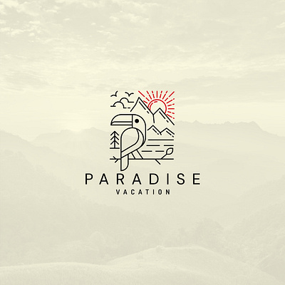 Paradise Vacation: Nature-Inspired Icon-Based Logo Design brand identity branding design design logo graphic design icon illustration lien art line logo logo design logo inspiration logo maker logo mark logos logotype minimal minimal logo modern timeless