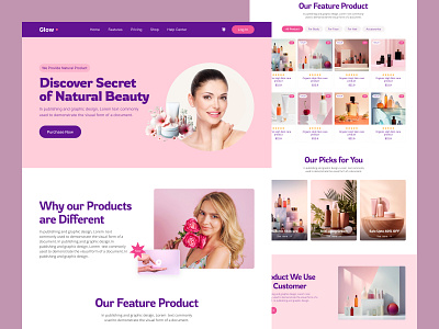 Beauty Clinic Landing Page beautiful beauty clinic beauty product beauty salon beauty website brown classic clinic cosmetics landing page makeup massage pixelnaiem salon skincare spa web website