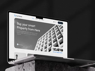 DepthHome Landing Page Design for a Real-Estate | UI Design case study design landing page real estate ui ui design uiux design ux