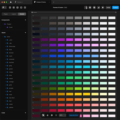 FramesX color palette for Framer 🎨 branding color color palette colors design design system framer framer colors interface numeric colors semantic colors ui ui kit ui system ux