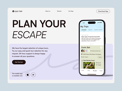 Travel App Landing Page app landing page best app design best web design cool website creative website modern ui travel app travel website ui design ui ux ui ux design web design web design inspiration web interface design web ui web ui design