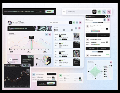 Holografs- Counterfeit, IoT and smart ownership services. animation counterfeit dashboard iot ui website