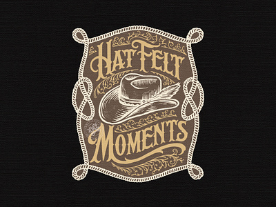 Hat Felt Moment branding company brand logo company branding company logo design graphic design illustration logo rodeo typeface