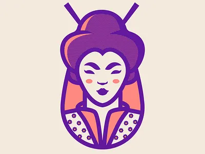 GEISHA!! design diseño de logo diseño plano illustration logo logo logodesign design logodesign design brand marca tipografía