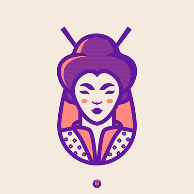 GEISHA!! design diseño de logo diseño plano illustration logo logo logodesign design logodesign design brand marca tipografía