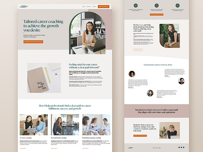 Website design for a career coach branding web design