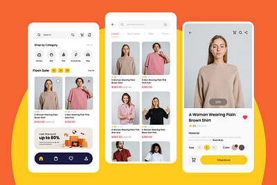 Floe - Energetic Fashion App UI/UX Design 3d animation branding creative design fashion figma graphic design motion graphics ui ux