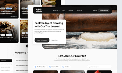 ABC Cooking Studio (Trial Lesson Page) Redesigned cooking class course website redesign ui design ui ux web design