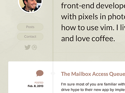 Personal Site take 2 blog muted post tan texture textured