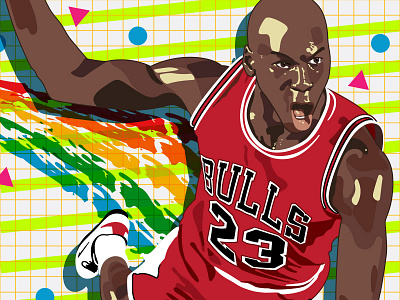 If I Could Be Like Mike 23 80s 90s air jordan baller basketball bulls bulls 23 carlos vigil chicago chicago bulls fantasy camp fresh colors future shock greatest ever jordan michael jordan mj mvp nba pop art rainbow red srd super rad super rad design vector